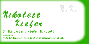 nikolett kiefer business card